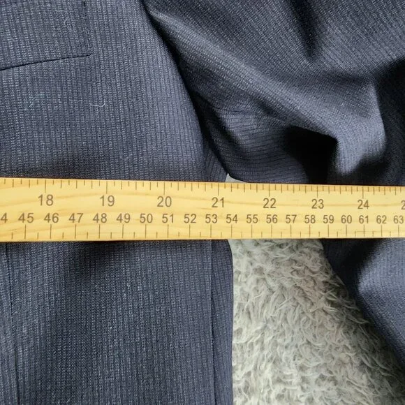 Stafford 3 Piece Suit Mens 42R 36x29 Blue Wool Blazer Jacket Vest Pants *GUC*